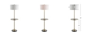 JONATHAN Y Luce Metal or Wood Led Floor Lamp with Table